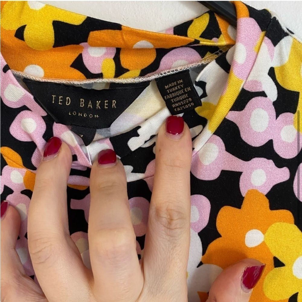 NWOT TED BAKER DELIAHH FLORAL BODYCON MINI DRESS - Picture 5 of 10